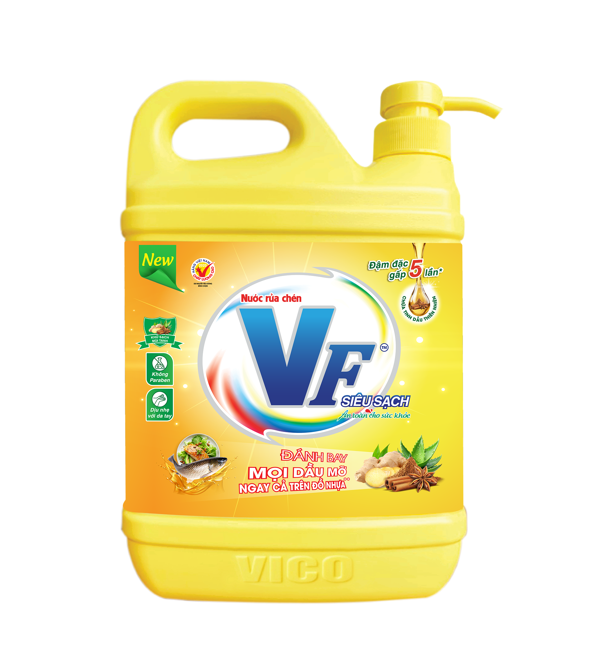 Nước rửa chén Gừng Quế VF 1,4kg